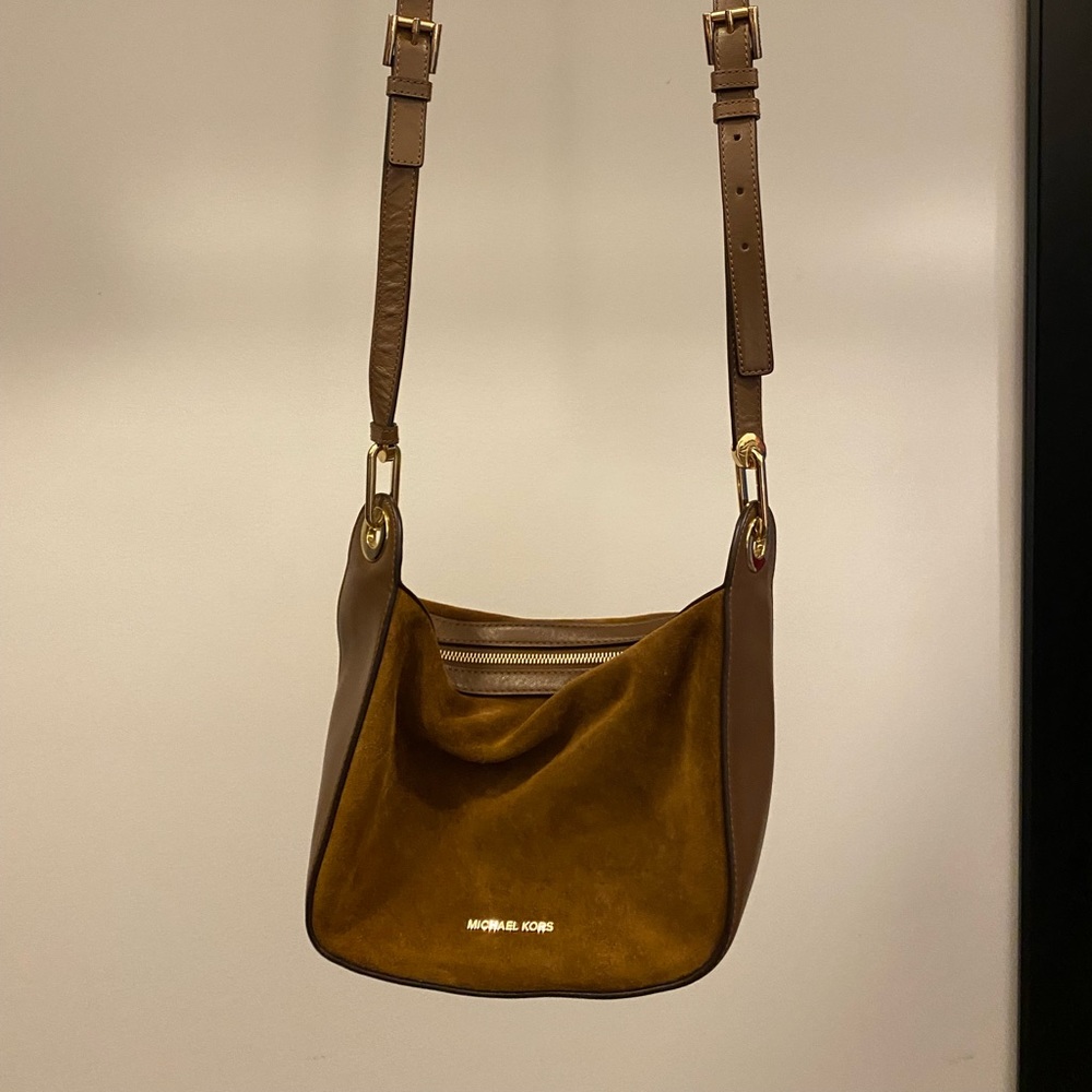 Brown suede Michael Kors Purse